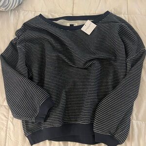 Navy Striped Women's Sweater